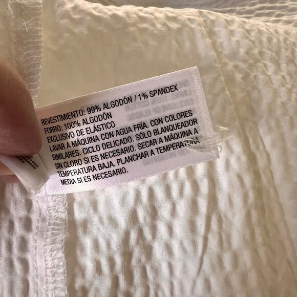 A New Day White Textured Maxi Dress Minimalist Smocked Back Summer XXL - Picture 11 of 13